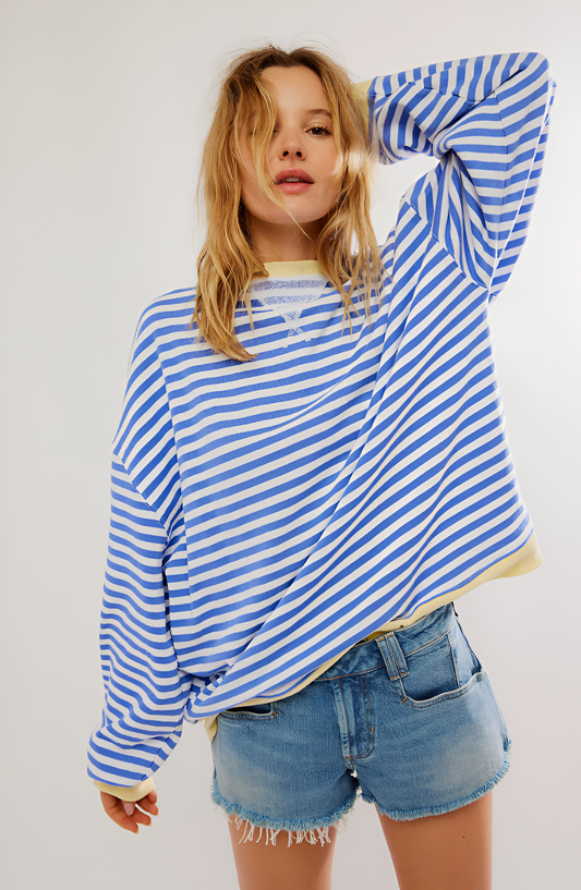 Aleah™ | Classic Oversized Striped Shirt