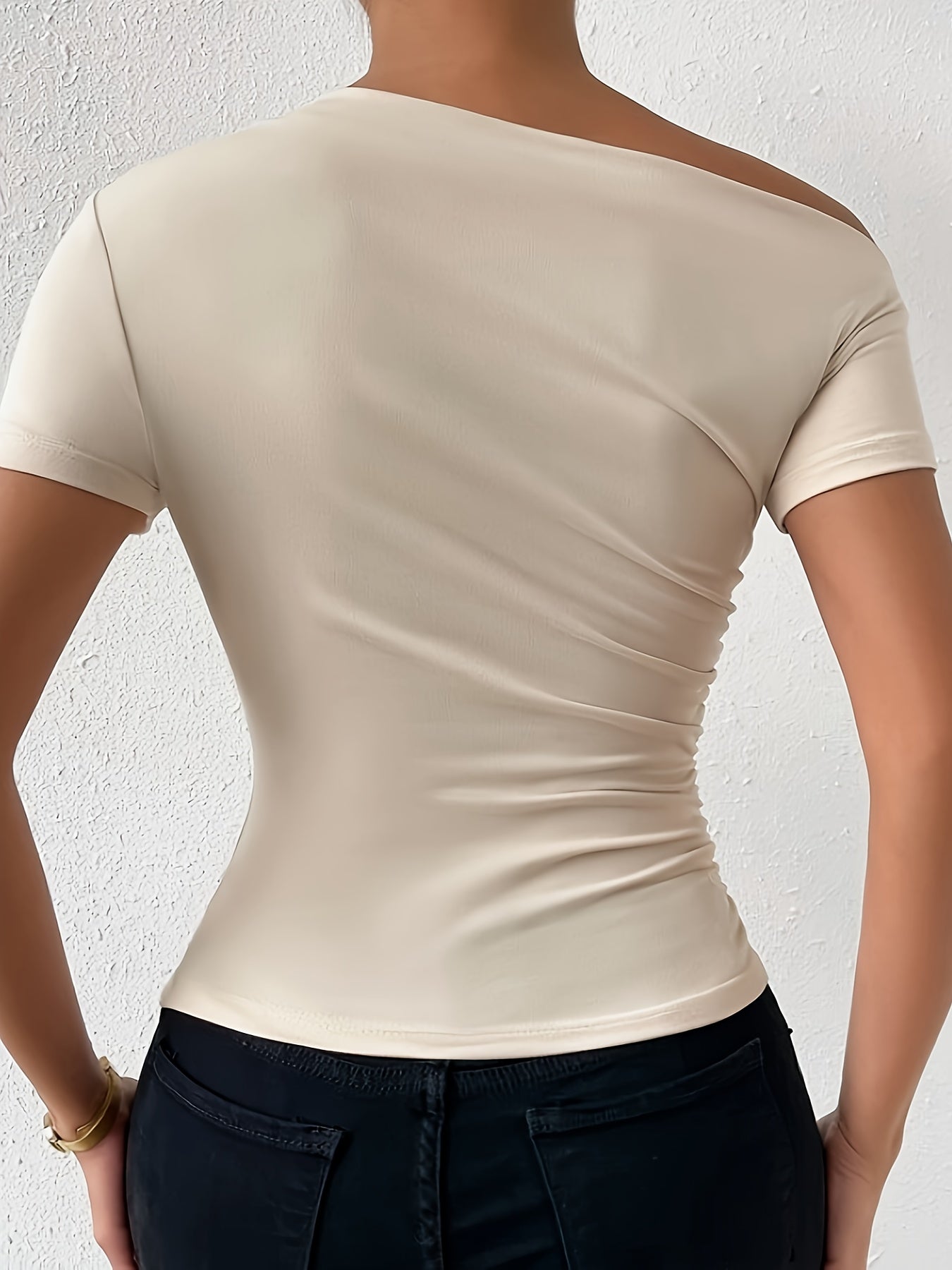 Isabella™ | One Shoulder Ruched T-Shirt