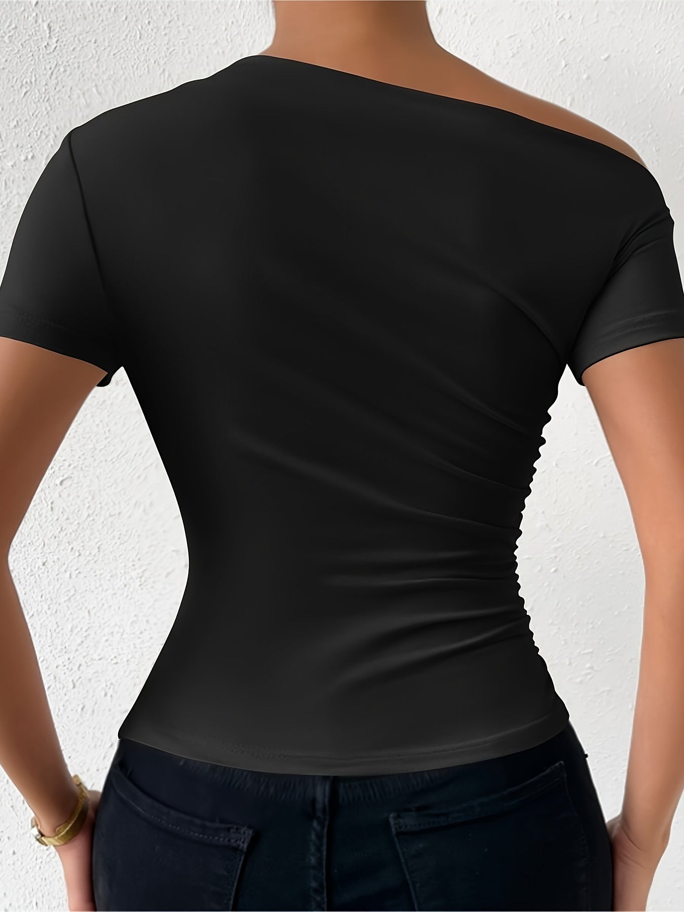 Isabella™ | One Shoulder Ruched T-Shirt