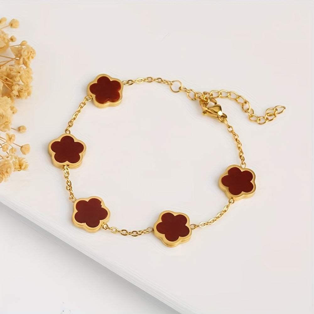 Sophie™ | Gold Four-Leaf Clover Bracelet