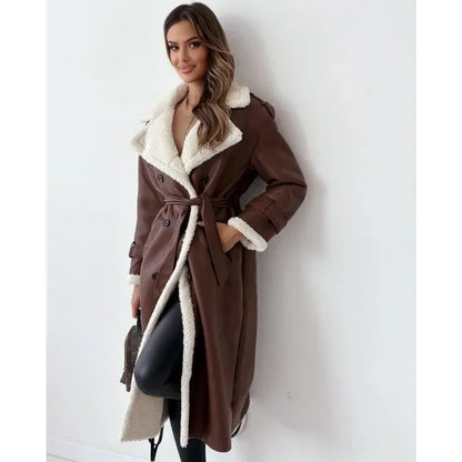 Covara™ | Chic Faux Leather Coat