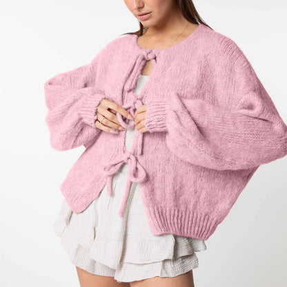 Amara™ | Oversized Cardigan with Bow Details