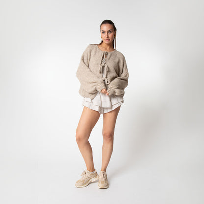 Amara™ | Oversized Cardigan with Bow Details